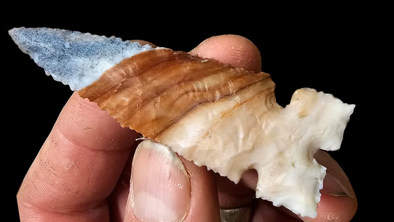 Flintknapping An Ocean Wave Jasper Preform with Struggles.