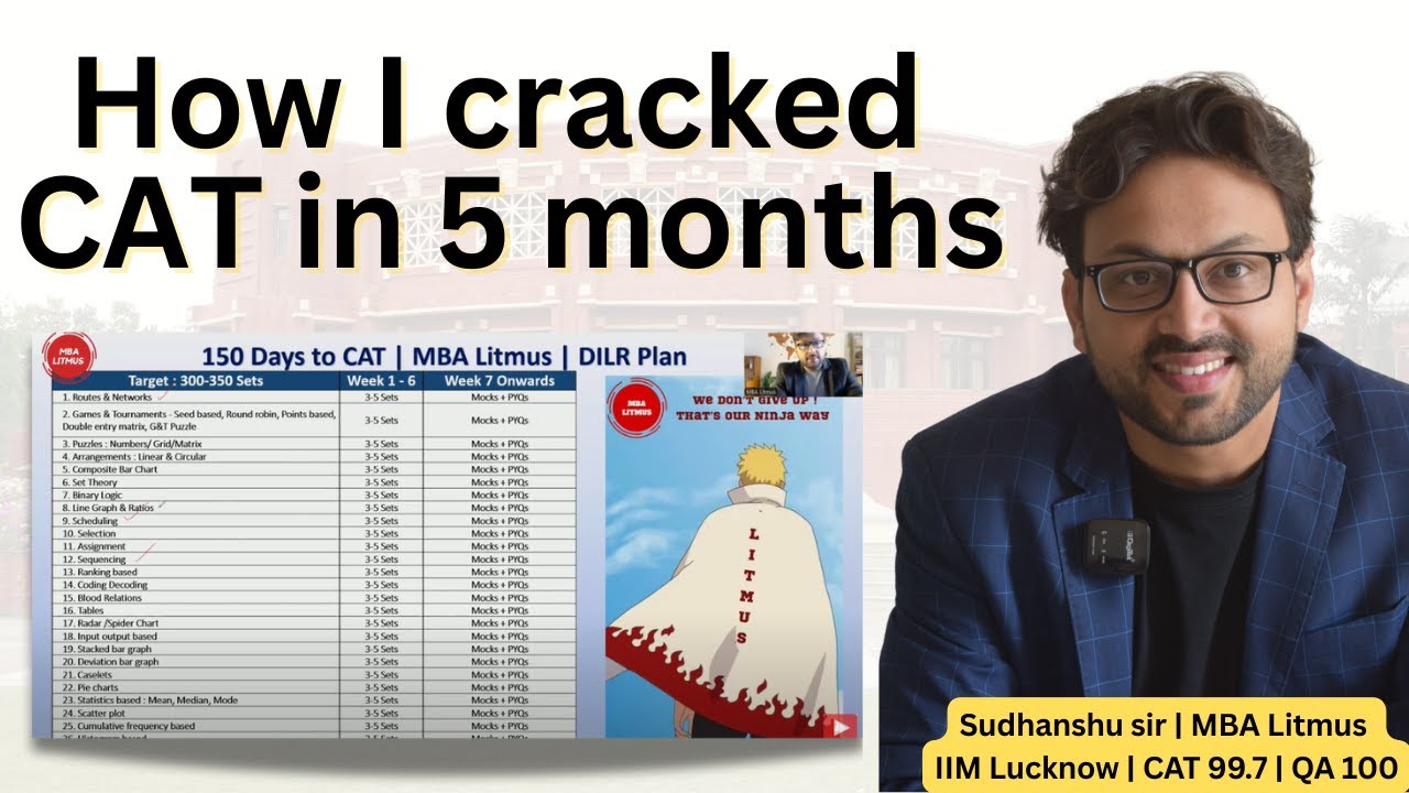 How I Cracked CAT in 150 Days – Strategy That Got Me into IIM Lucknow | Sudhanshu Sir