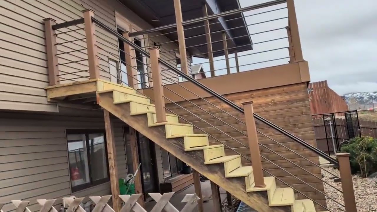 Deck Builders Casper WY | We Build It | New Deck Staircase With Handrail