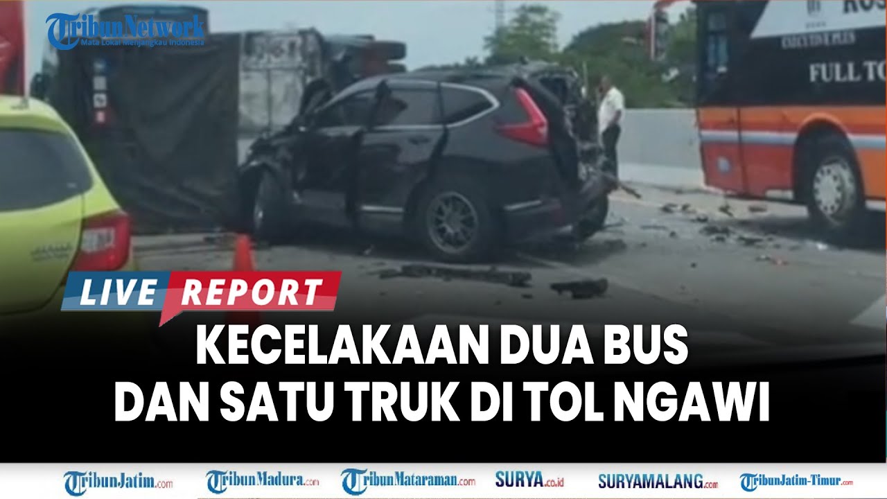 🔴 BREAKING NEWS: TABRAKANBERUNTUN LIBATKAN DUA BUS dan Truk di Tol Ngawi Solo, Tiga Orang Luka-luka