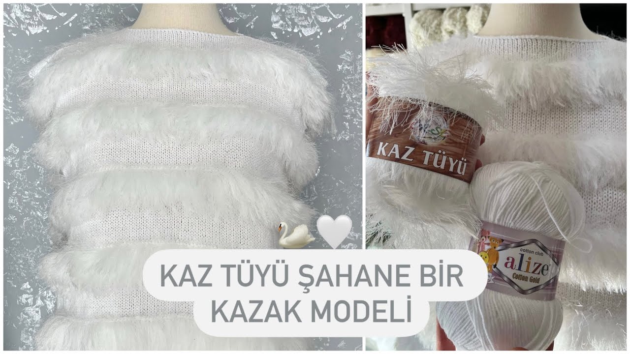 Kaz Tüyü Şahane Kazak Modeli | Part 1 🦢🤍