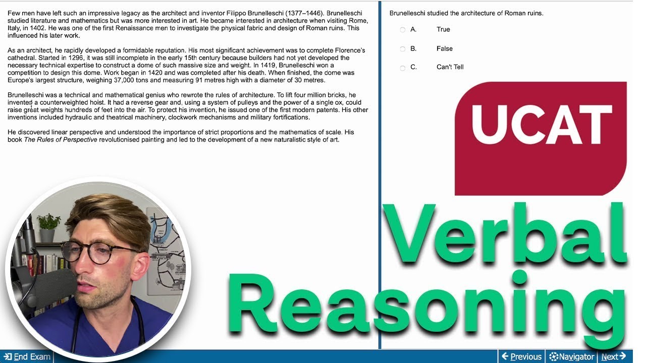 UCAT Verbal Reasoning: Answering Practice Questions On Camera