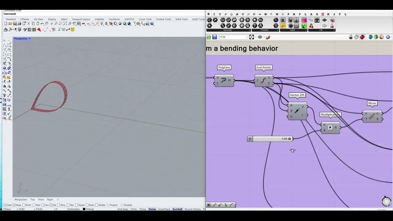 Grasshopper Tutorial- Part21- Bending active or actively bent element (+Kangaroo)