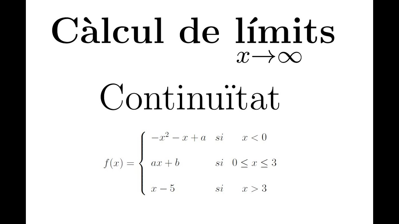 Càlcul de límits: Continuïtat de funcions - Part 3
