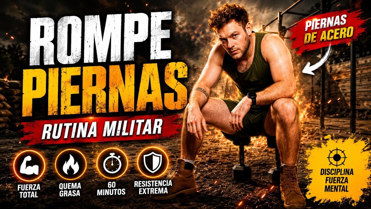 🔥 Rutina Militar “Piernas de Acero” con Pesas 🔥 ¿Te Atreves? | Entrenamiento Extremo
