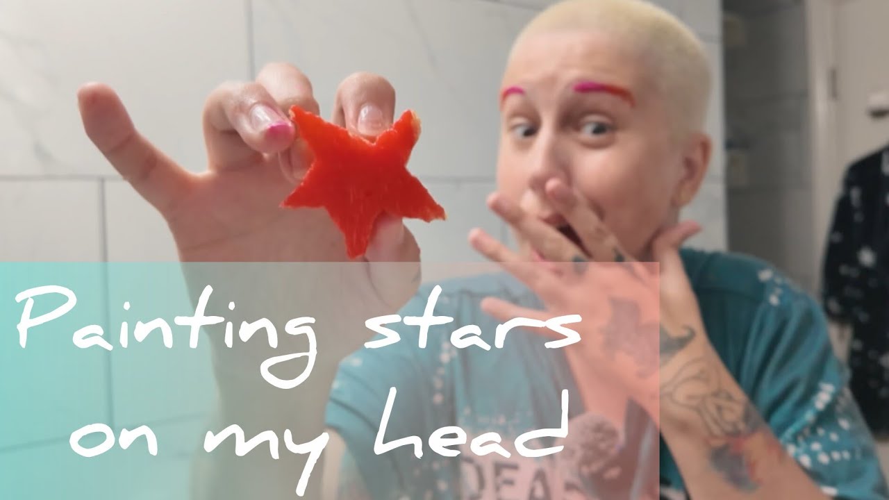 Putting stars on my hair! (Again)