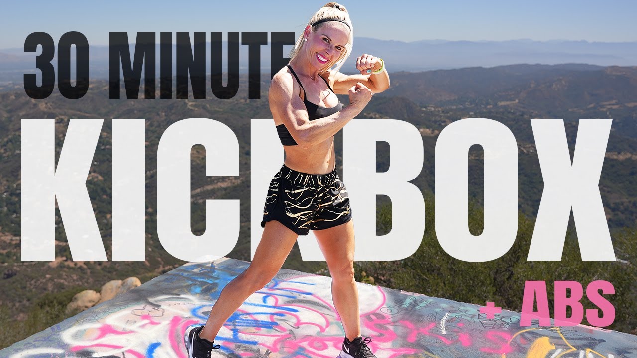 30 MINUTE KICKBOX AND ABS WORKOUT | High Impact | Sweaty And Fun!