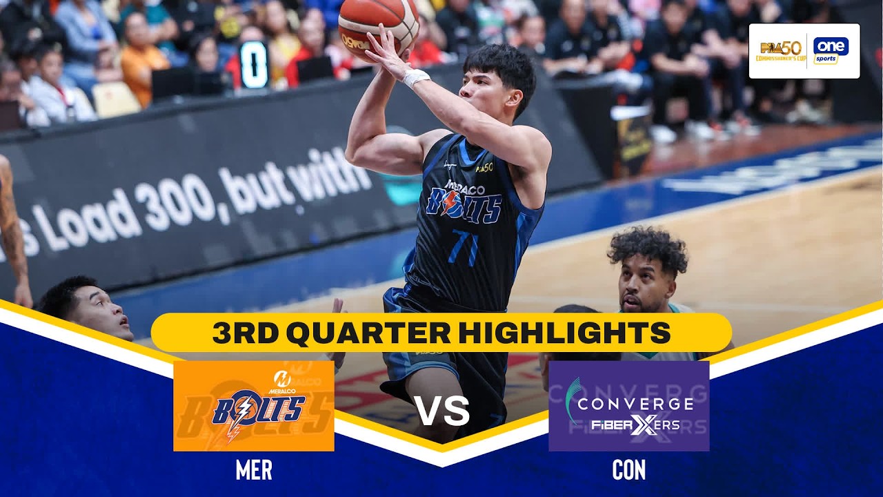 MERALCO vs CONVERGE | 3RD QUARTER HIGHLIGHTS | PBA SEASON 50 COMMISSIONER&rsquo;S CUP