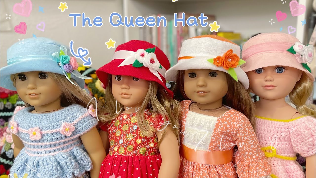 Sewing The Queen Hat For 18,14,6 inch Doll | HappyBankkyCraftymom