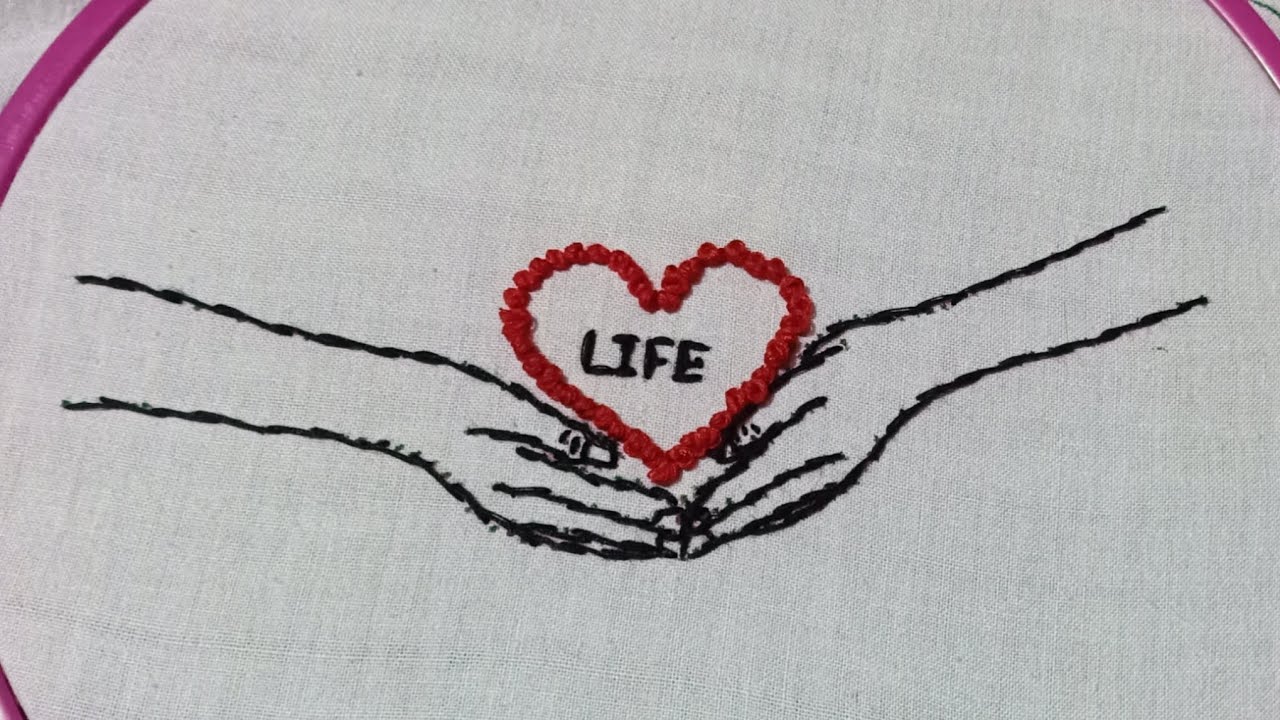 couple hand Embroidery valentine day special।  Hand Embroidery for beginners।