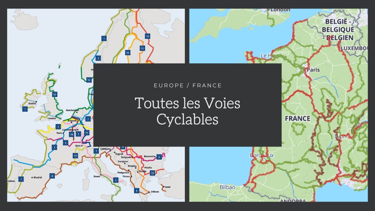 Quels sont les principaux axes vélos d'Europe et de France ? (Eurovélo, voie verte, véloroute ...)