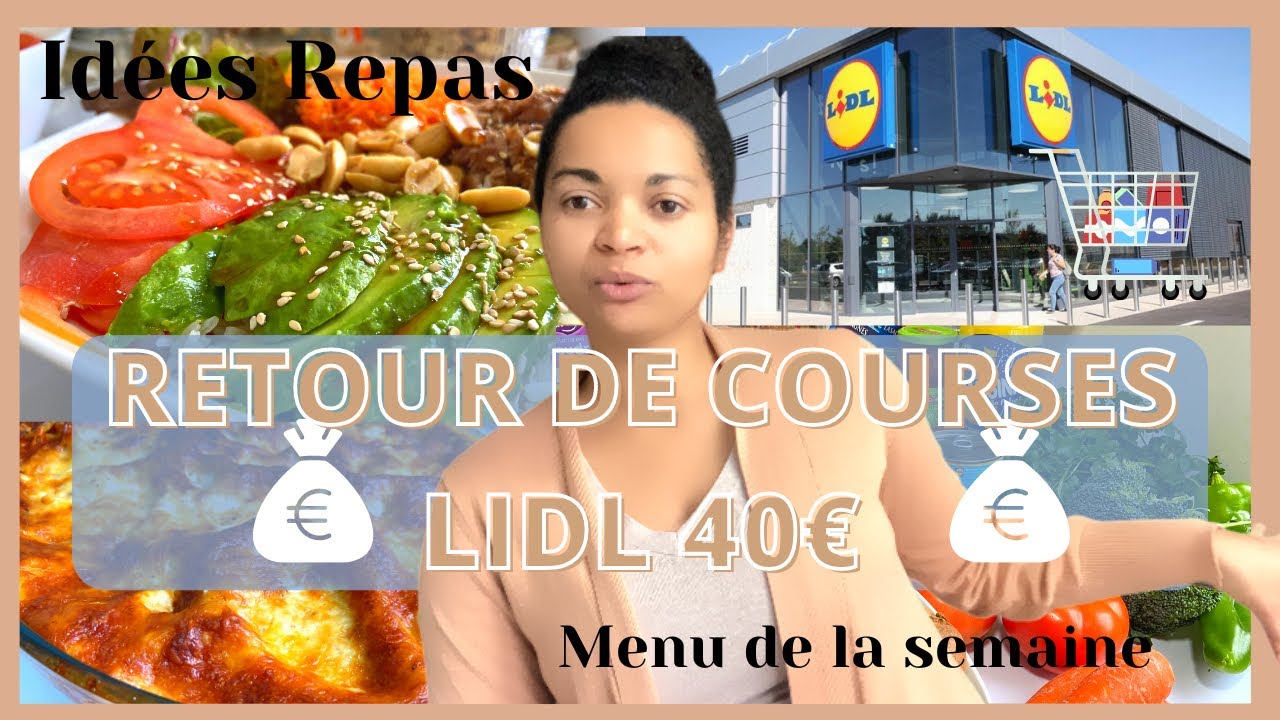 RETOUR DE COURSES LIDL PETIT BUDGET REPAS ÉCONOMIQUE