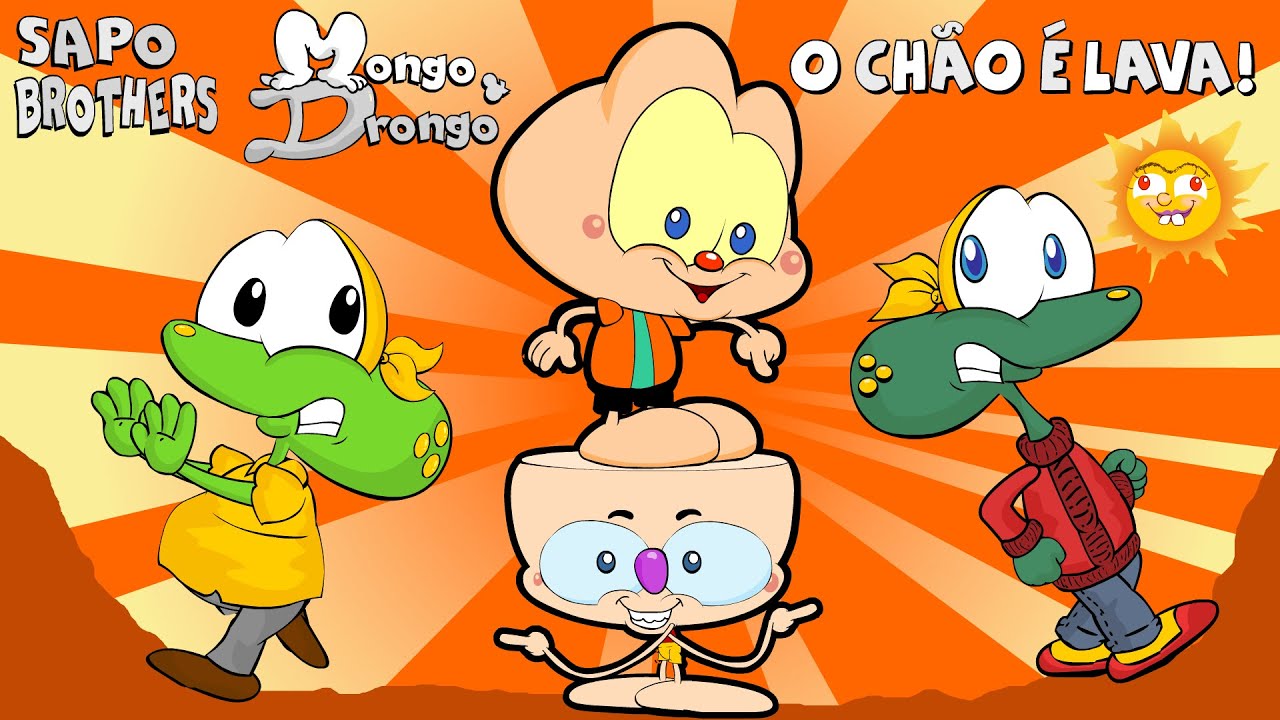 Sapo Brothers e Mongo e Drongo em O Chão é Lava! Desenho animado episódio completo