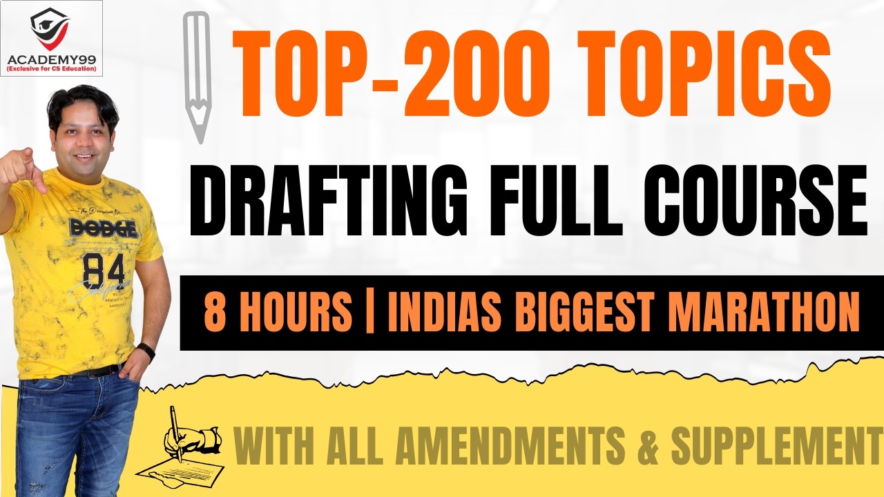 TOP 200 TOPICS | DRAFTING | DRAFTING MARATHON | CS PROFESSIONAL DRAFTING MARATHON