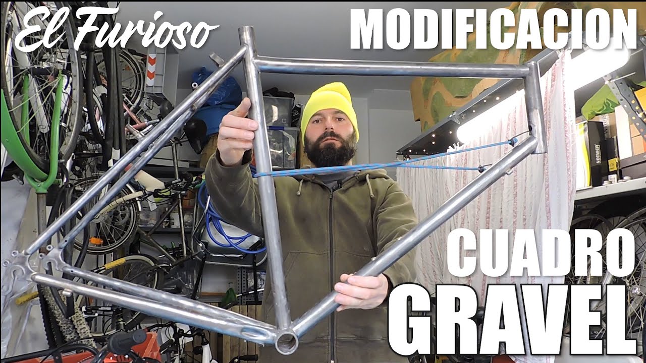 Modificación del cuadro de la híbrida convertida en gravel