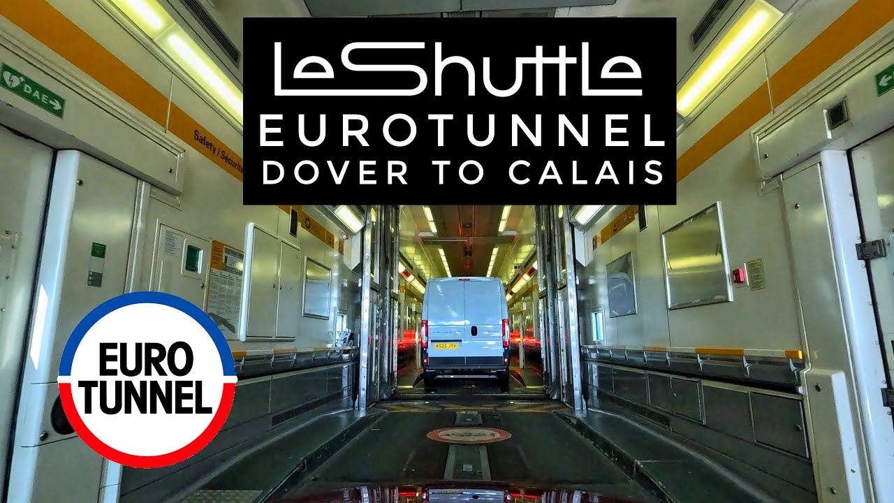 4K Drive Through The Eurotunnel - Folkestone to Calais Car Train - Le Shuttle