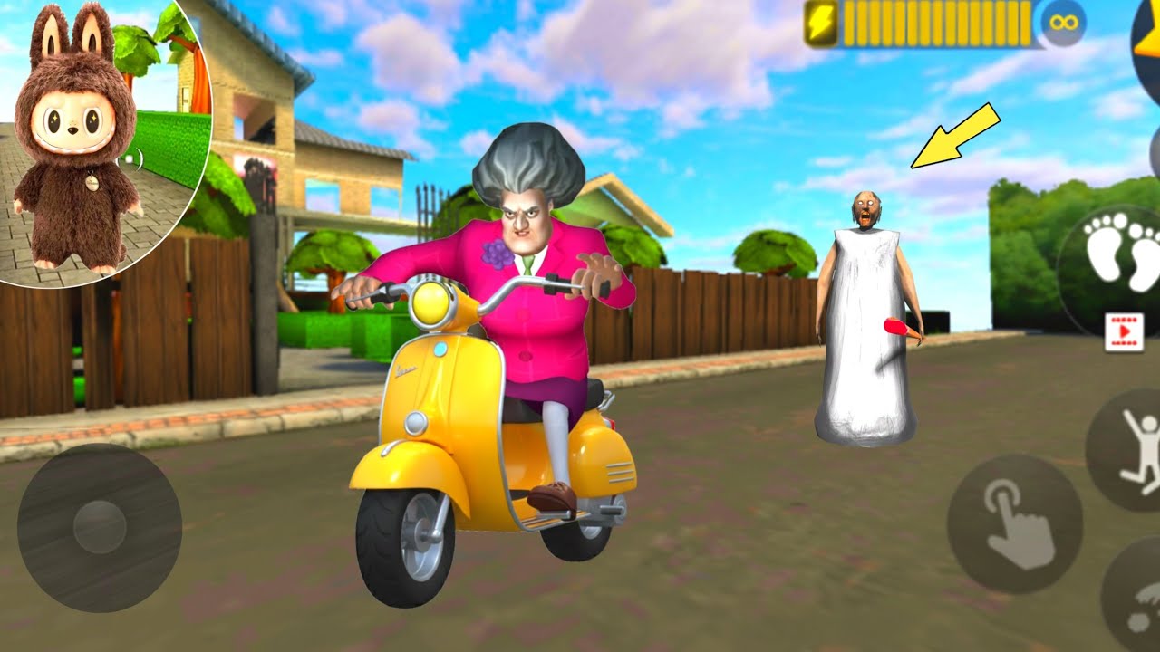 SCARY TEACHER 3D - MISS T MOTORCYCLE SCOOTY PRANK FUN! 😱 | NEW LEVEL