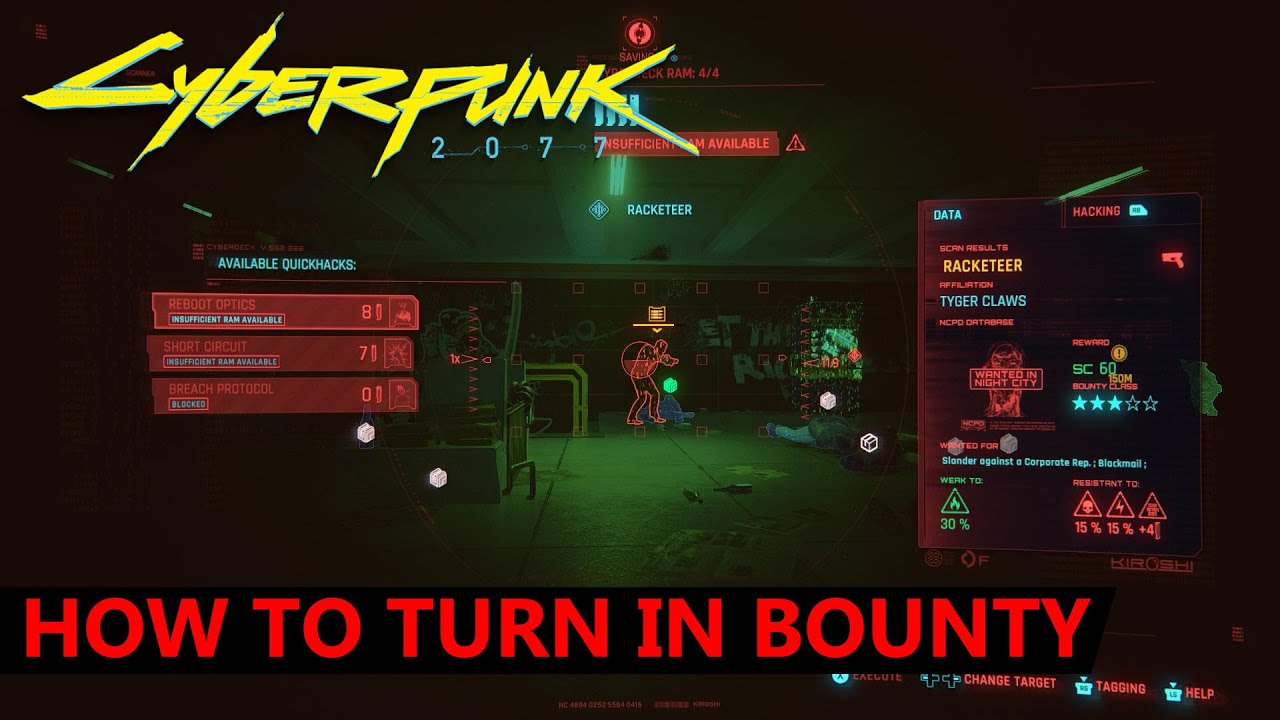 Cyberpunk 2077 How to Turn In Bounty & Claim Rewards