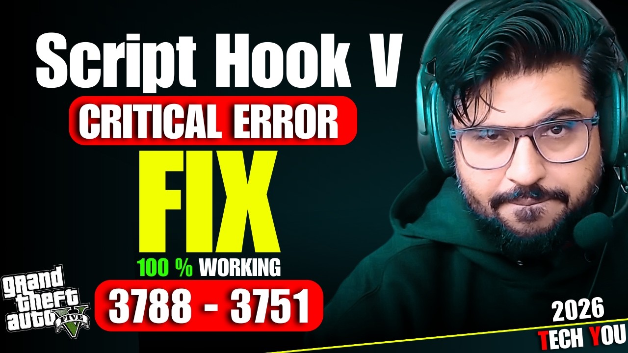 Fix GTA 5 ScriptHookV Critical Error 🛠️ (March 2026) | 3788 to 3751 Downgrade &ndash; 100% Working!
