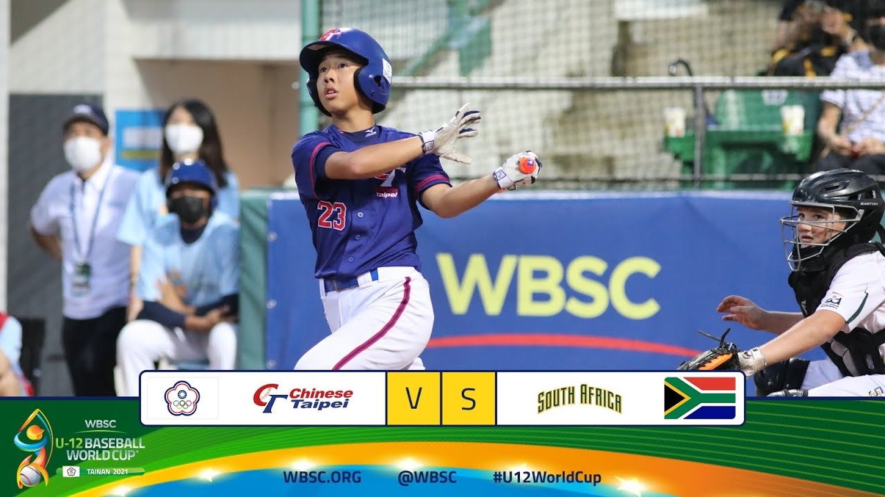 Highlights: Chinese Taipei vs. South Africa - WBSC U-12 Baseball World Cup