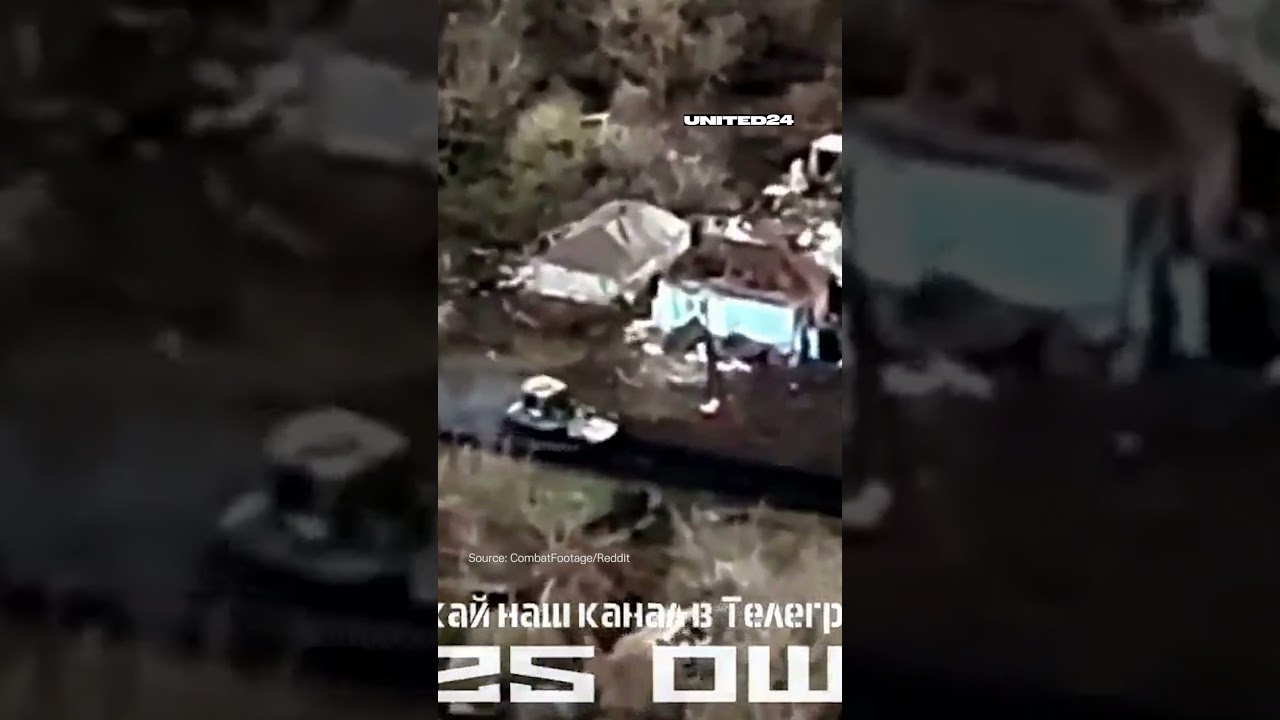 Ukrainian soldier single-handedly disables a Russian APC at point-blank range #warinukraine #russia