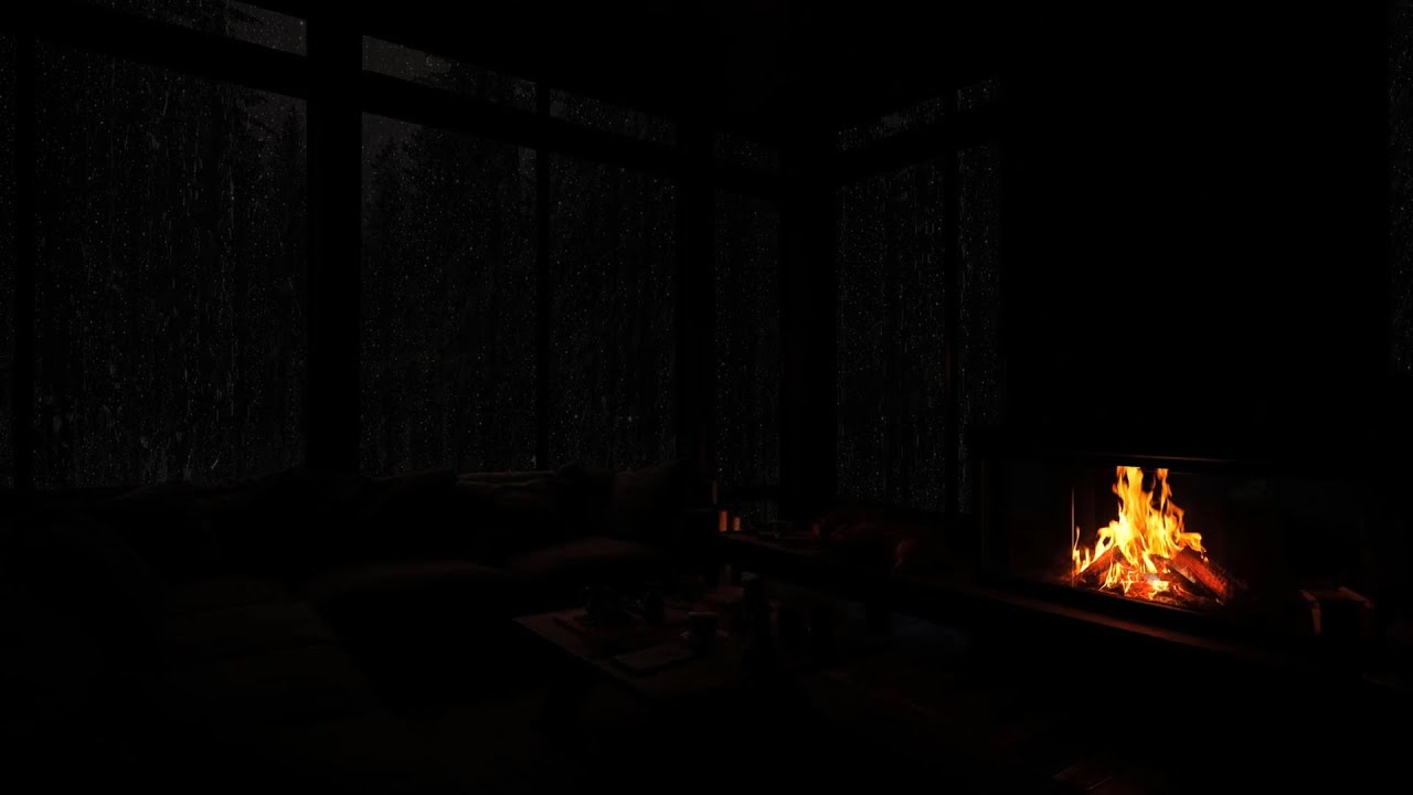 No Ads, Soothing Rain & Crackling Fire 🔥 Unwind Stress, Drift into Deep Sleep & Inner Peace 🌧️😌
