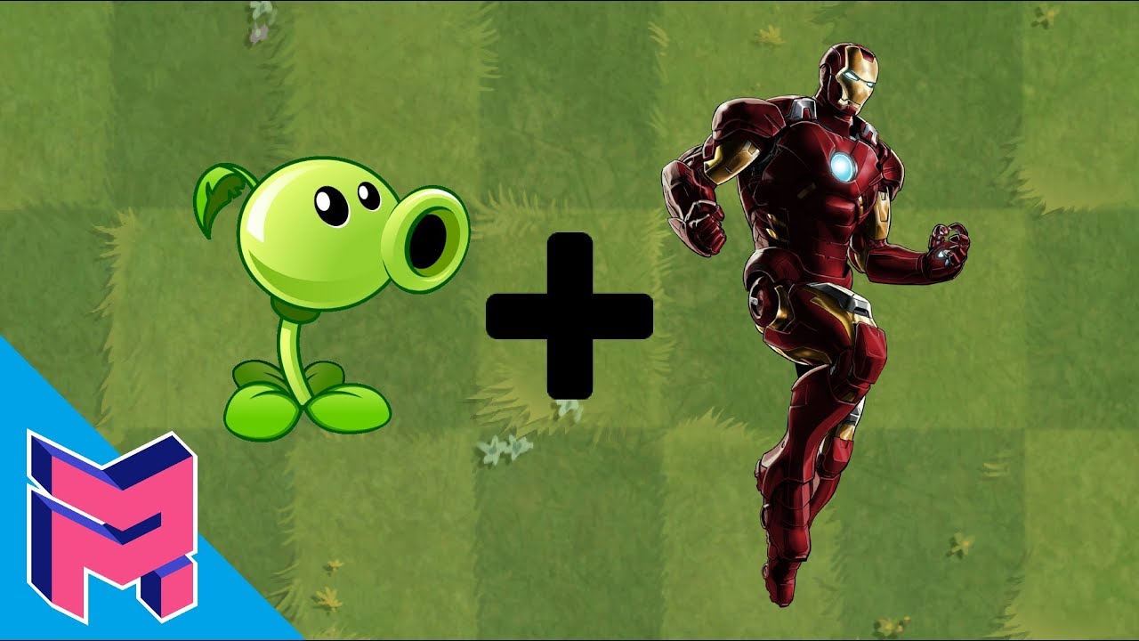 Plants vs Zombies Fusion Hack Animation ( Peashooter + Iron Man )