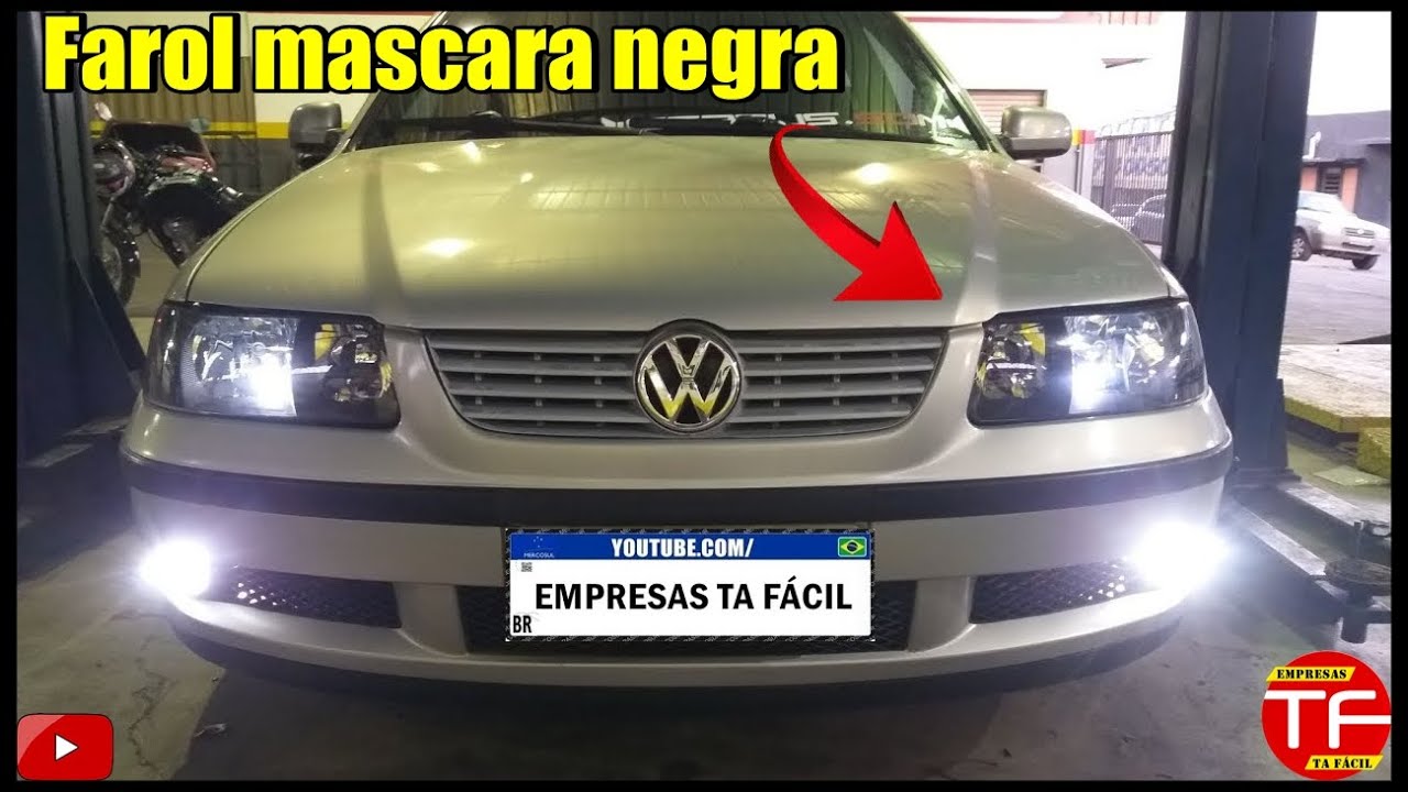Adaptação farol máscara negra foco duplo no Gol G3