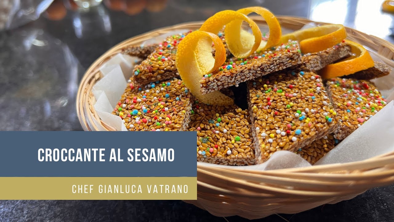 Croccante al sesamo - torroncino al sesamo - giuggiulena -ciciulera