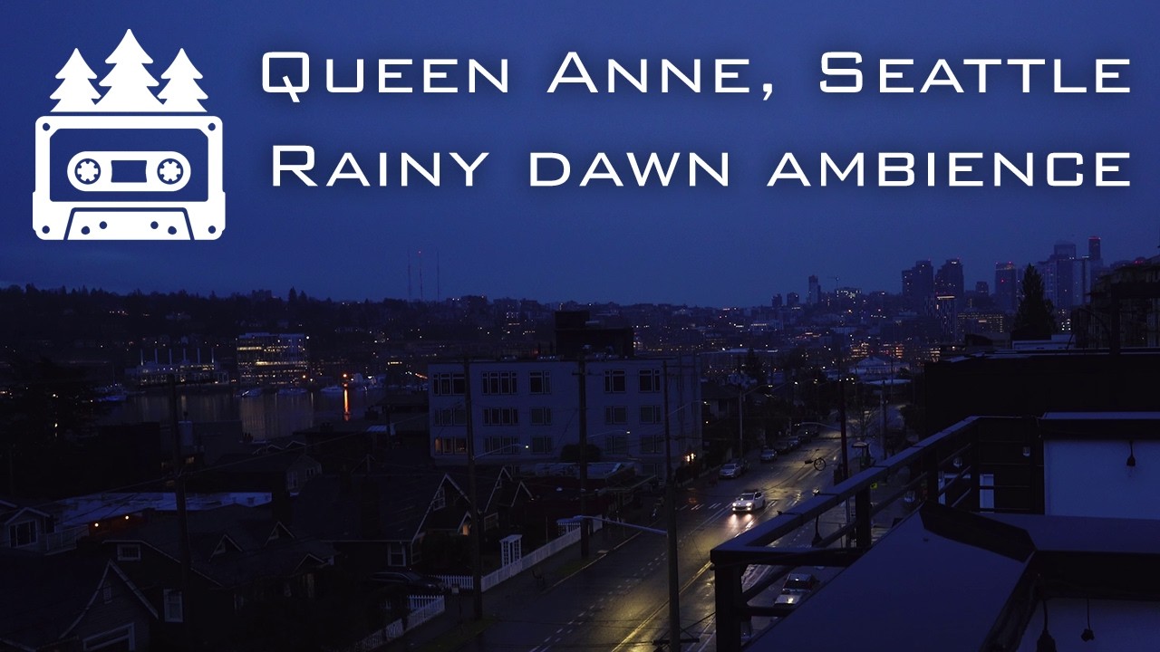 Queen Anne Rooftop – Rainy Dawn Ambience in Seattle
