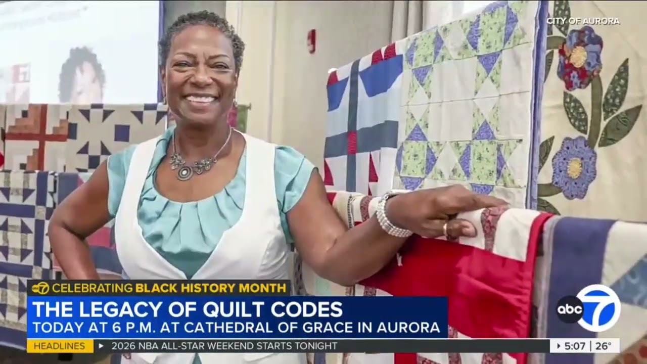 ABC7 & CBS2:  Quilts Presentation in Aurora Tells Secrets to the Underground Railroad