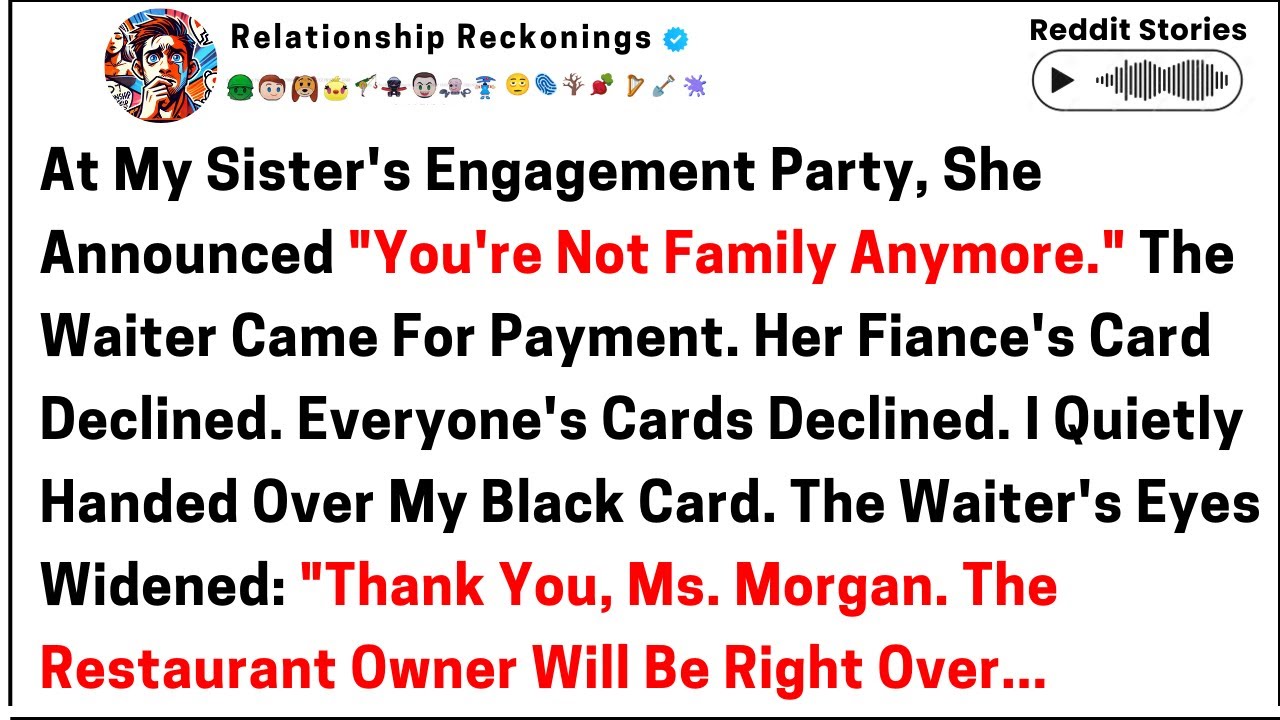 На помолвке моей сестры она объявила, что вы больше не родственники. Официант подошёл...