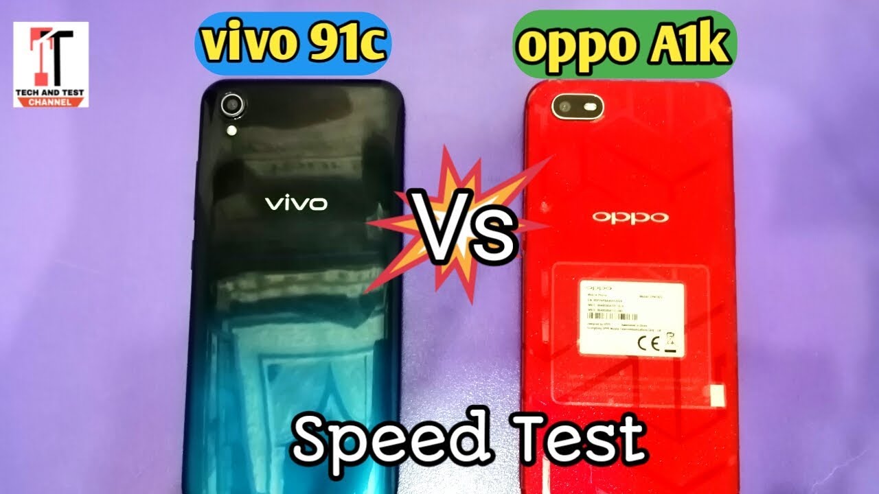 oppo a1k vs vivo y91c speed test and performance comparison