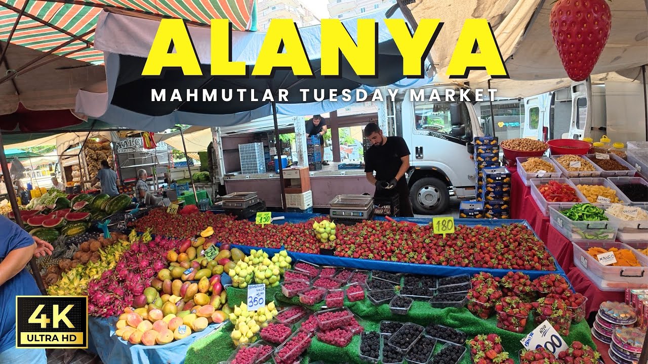 Alanya Mahmutlar Tuesday Market | Antalya Turkiye | July 22, 2025 [4K HD/60 fps]