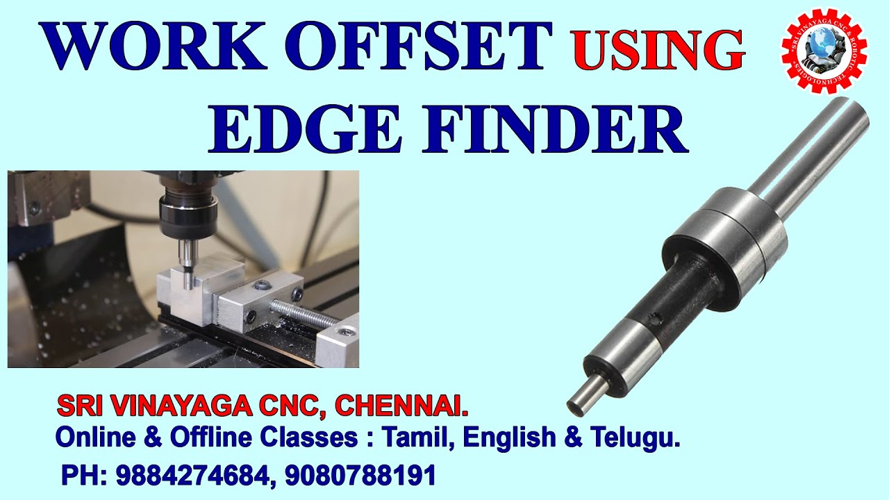 WORK OFFSET USING EDGE FINDER IN CNC VMC MACHINE - WORK OFFSET USING EDGE FINDER IN TAMIL