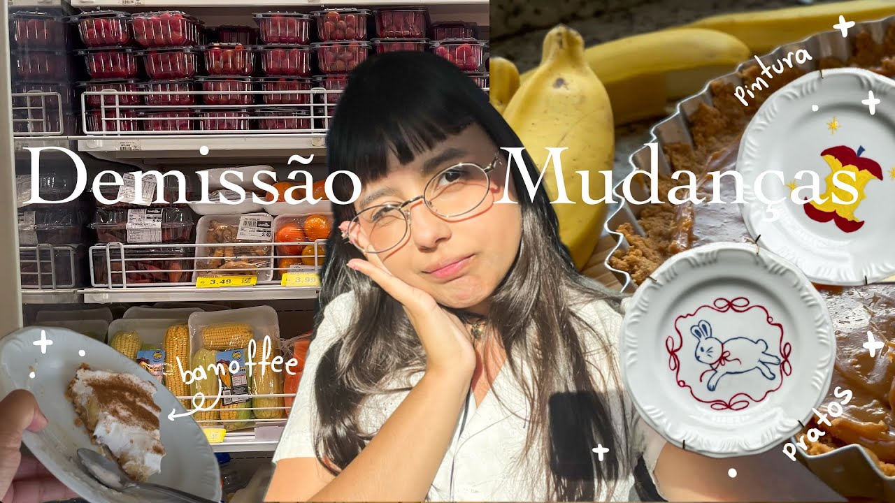 Vlog | fui demitida, fazendo banoffee e pintura em pratos