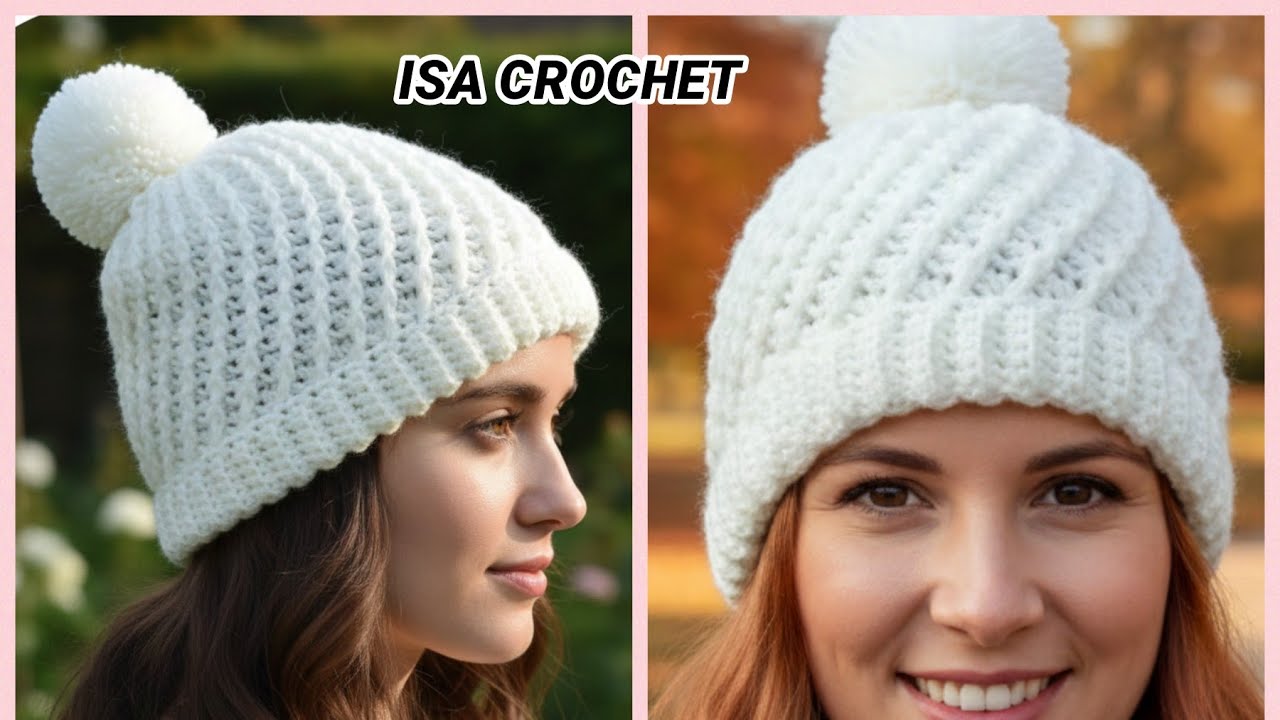 TUTO  bonnet spirale au crochet toutes tailles (partie manquante des côtes vidéo n°2 à suivre)