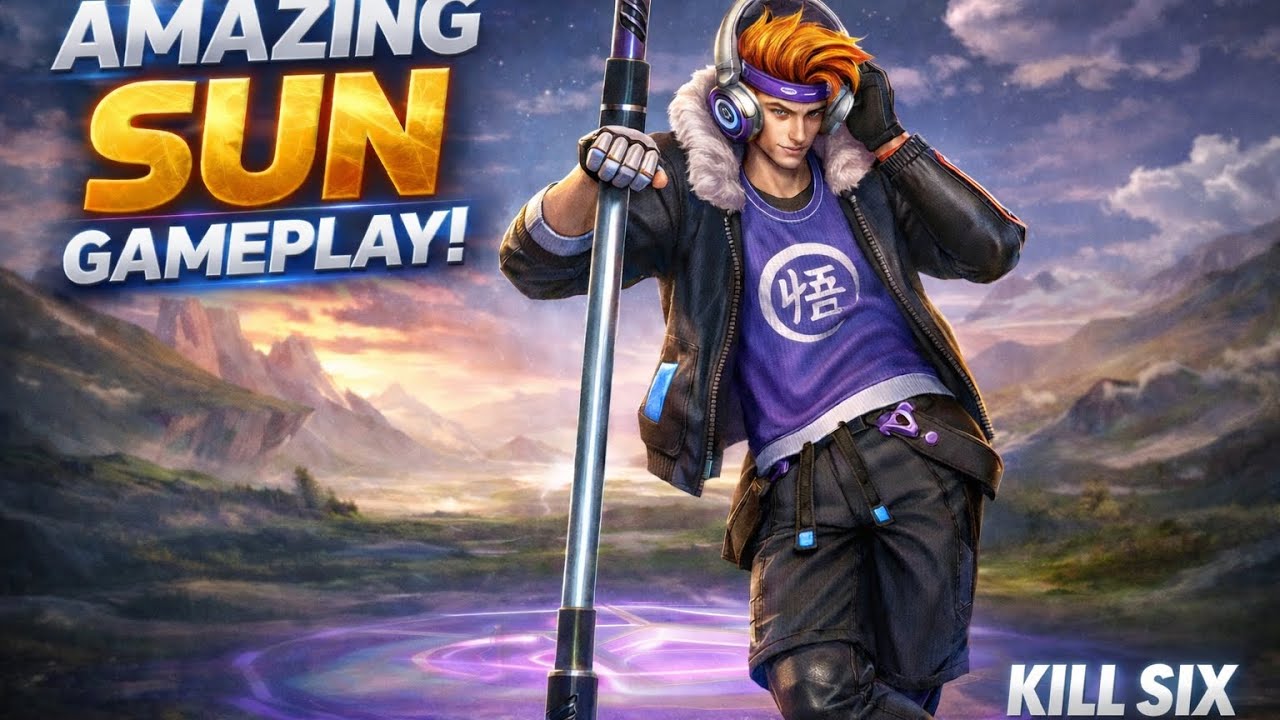 #Moba lagend #sun game play #kill 6