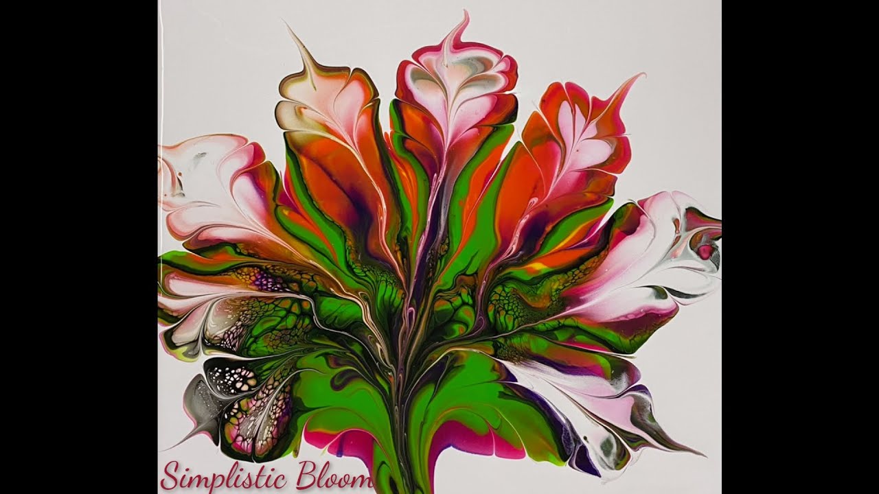 (1350) Awesome Simplistic Bloom Technique, Acrylic Paint Pouring, Fluid Art