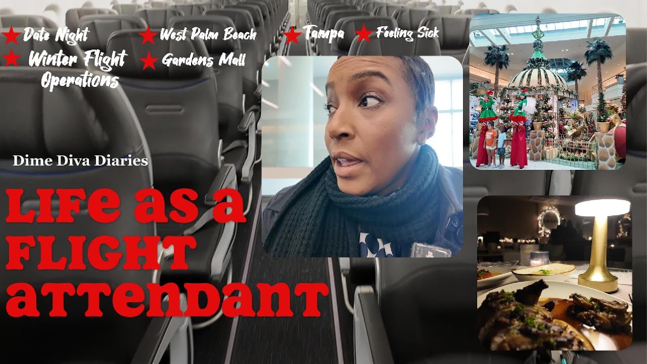 LIFE AS A FLIGHT ATTENDANT~WINTER FLYING~FEELING SICK~DATE NIGHT~FLORIDA LAYOVERS #flightattendant