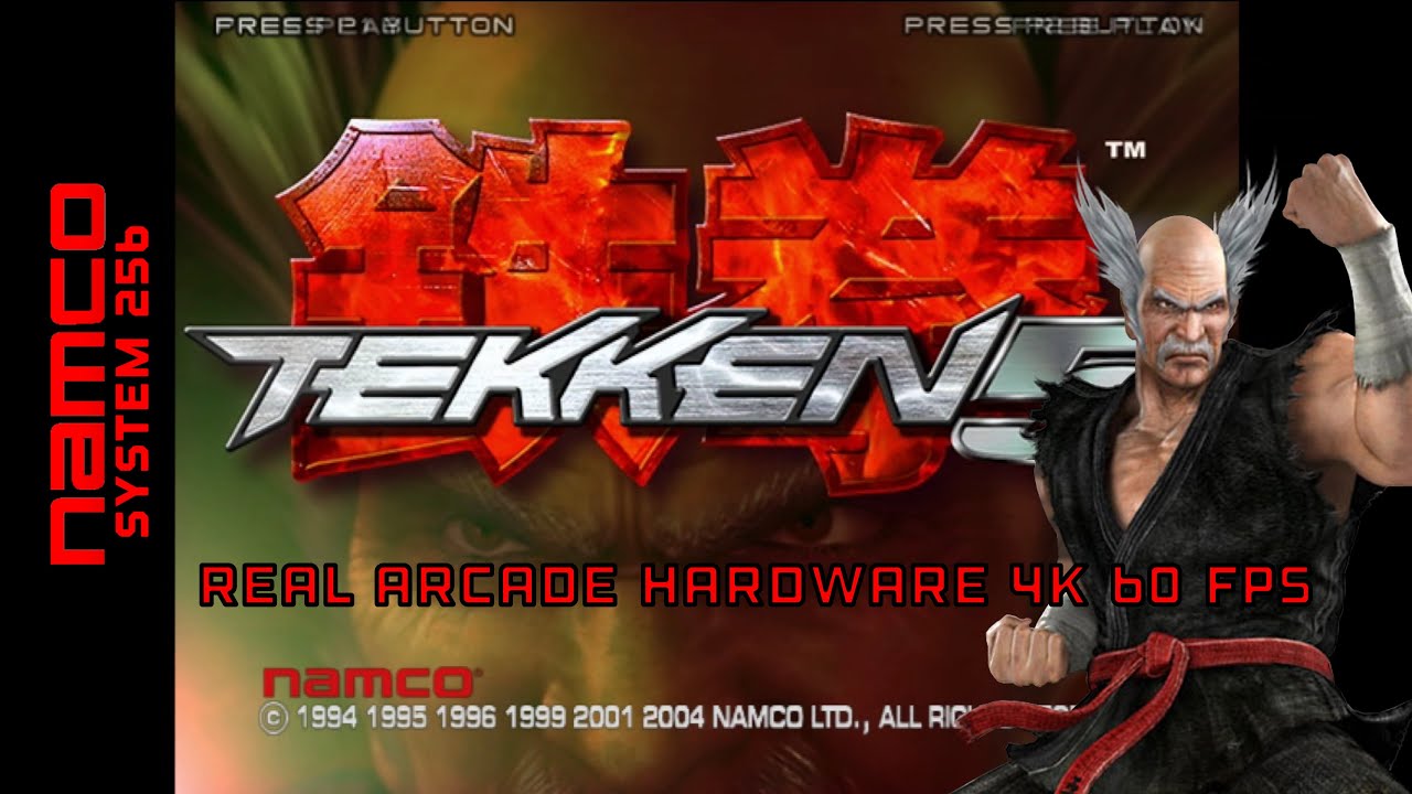 Tekken 5.0 Namco System 256 Хейхати Мисима Геймплей 4K 60FPS