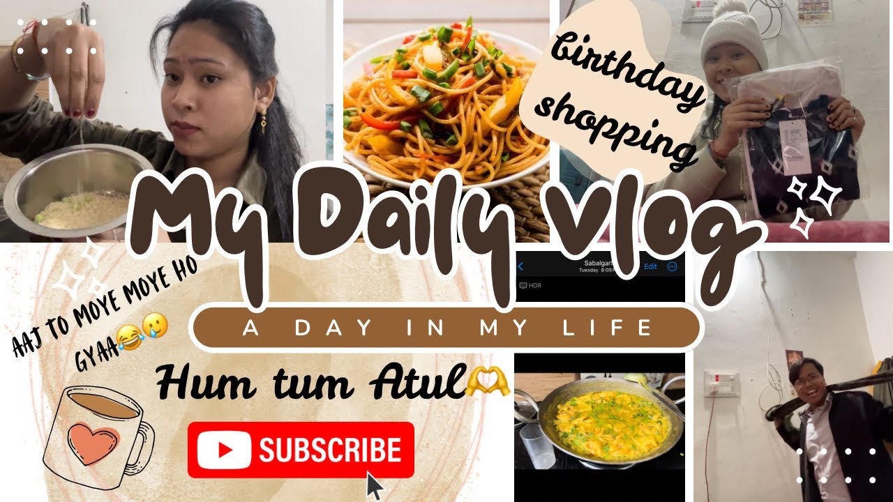 Aaj banwayi patidev se chai☕️|| ho gya moye moye🥲|| Aj khane me hai kadi🤤||Birthday shopping 🛍️