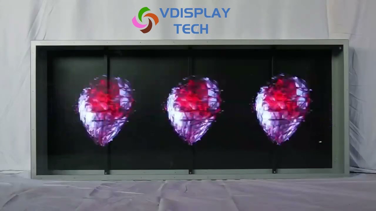 1x3 3pcs 180cm Splicing 3D Hologram LED FAN Display Wall  #3ddisplay #hologram #fyp