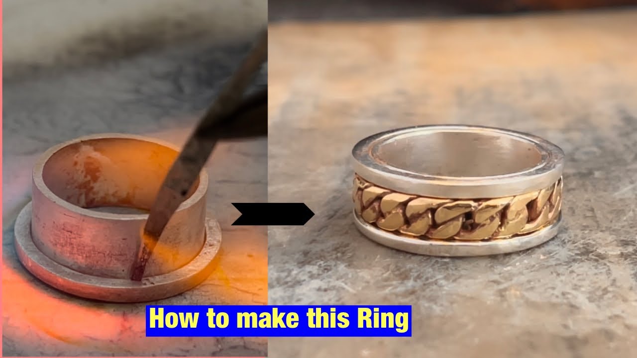 How the gold and silver combined  ring is made | gold and silver ring making