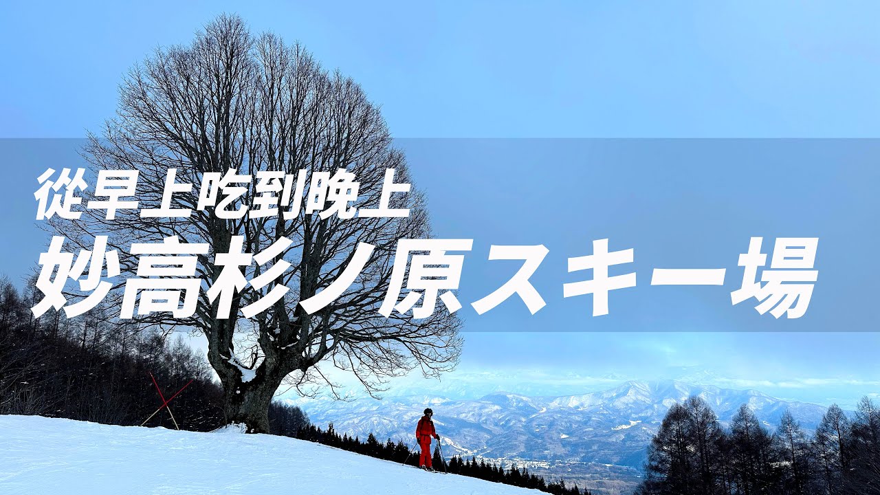 【妙高衫之原滑雪場】滑雪居然像滑草 那就讓我們從早上吃到晚上 ｜ 雪道見土的滑雪場