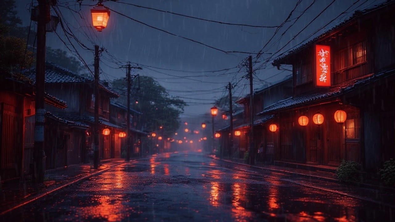 ☔ 80s Tokyo Dream Lofi 🎶 | Rain Sounds & Study Calm Ambience 🌧️