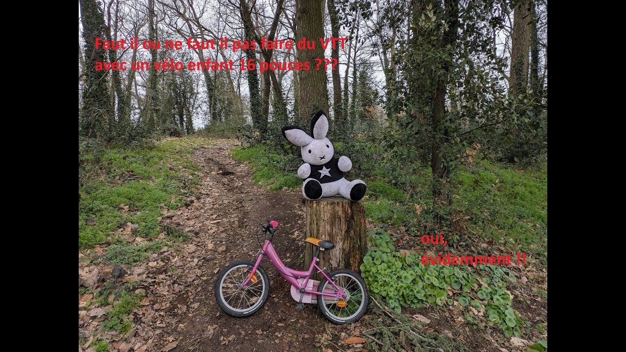 faire du vtt avec un vélo enfant 16 pouces, une idée de génie