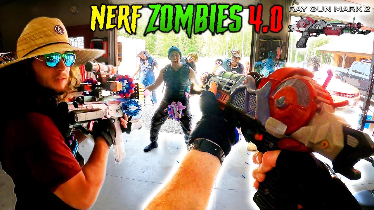 NERF встречает Call of Duty ZOMBIES 4.0 | (Полный фильм — шутер от первого лица Nerf!)