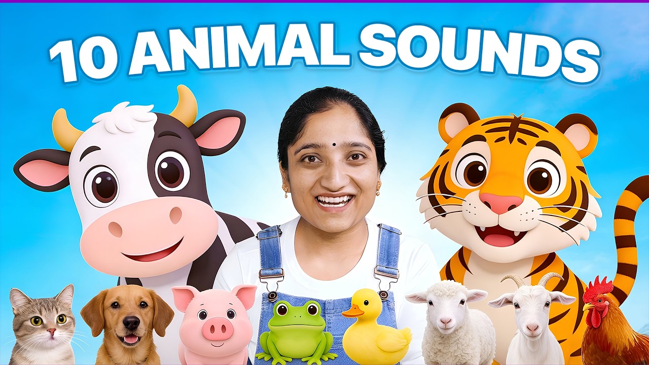 10 Animal Sounds and Names for Children