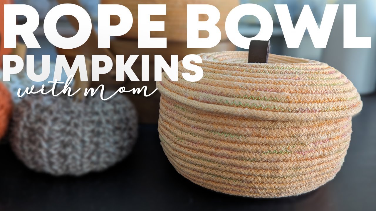 Rope Bowl Pumpkins with Lids